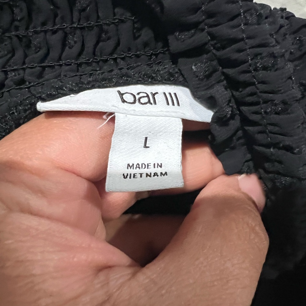 Bar III Black Long Sleeve Dress Size L Great Staple Piece EUC - Picture 2 of 4